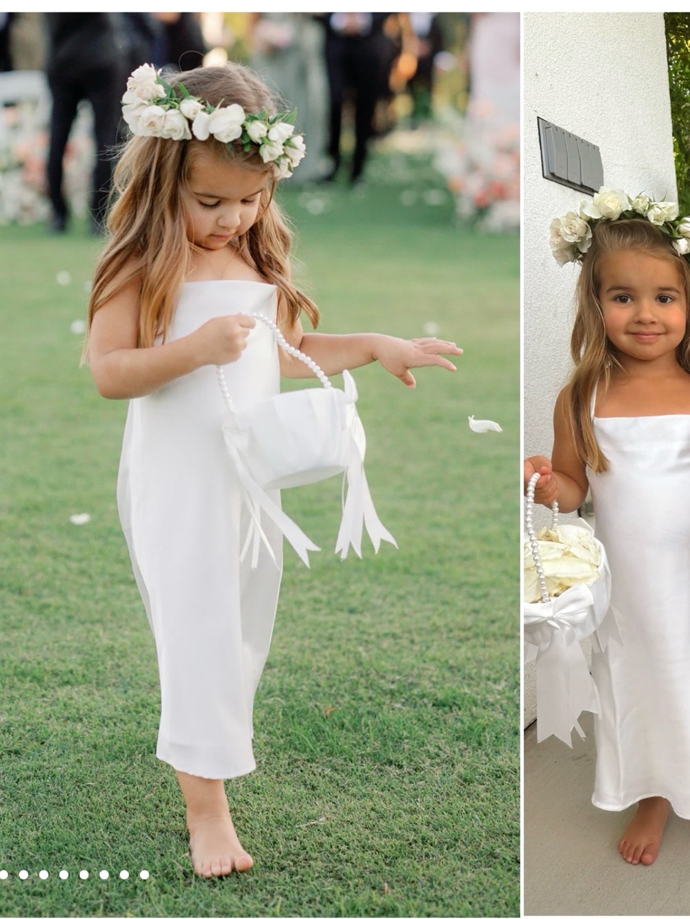 Show Me Your Mumu White Satin Dress Toddler 2T Perfect Condition, Flower Girl
